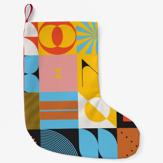 Neomodern esthetica van het brutalisme design post kleine kerstsok (Voorkant)