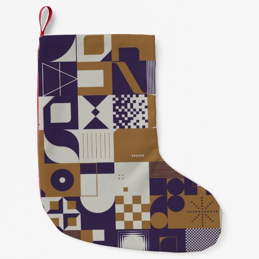 Neomodern esthetica van het brutalisme design post kleine kerstsok (Voorkant)