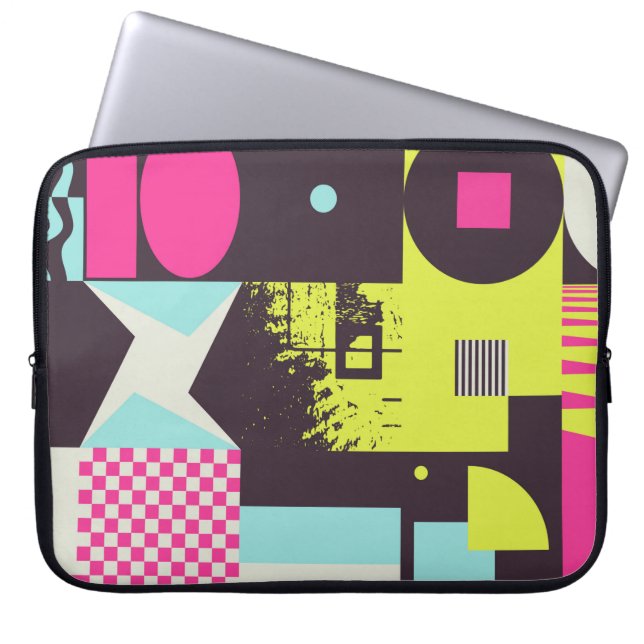 Neomodern esthetica van het brutalisme design post laptop sleeve (Voorkant)