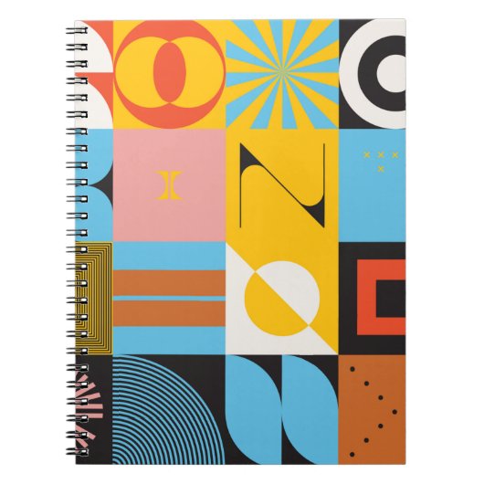 Neomodern esthetica van het brutalisme design post notitieboek (Voorkant)