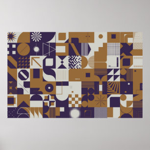 Neomodern esthetica van het brutalisme design post poster