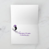 neon 100e verjaardagsbord en ballon in vuurwerk kaart (Binnen)