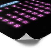 Neon 2025 kalender poster (Hoek)