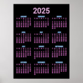 Neon 2025 kalender  poster (Voorkant)