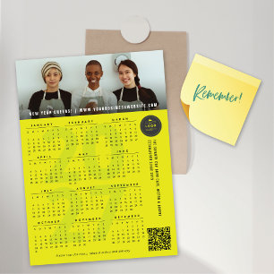 Neon 2027 Agenda Vakantie Foto Magnetische Kaart