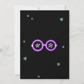 Neon 21e verjaardag uitnodiging (Achterkant)