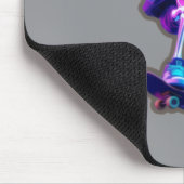 Neon 3D Skeleton Skateboarding – Funny Streetwear Muismat (Hoek)