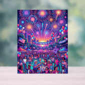 Neon 4 juli Onafhankelijkheidsdag viering Acryl Bord (Neutraal)