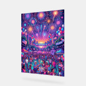 Neon 4 juli Onafhankelijkheidsdag viering Acryl Bord (Hoek)