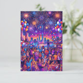 Neon 4 juli Onafhankelijkheidsdag viering Kaart (Staand voorkant)