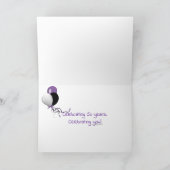 neon 50e verjaardag en ballon in vuurwerk kaart (Binnen)