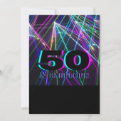 Neon 50th Birthday Party Kaart (Voorkant)