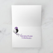 neon 65e verjaardag bord en ballon in vuurwerk kaart (Binnen)