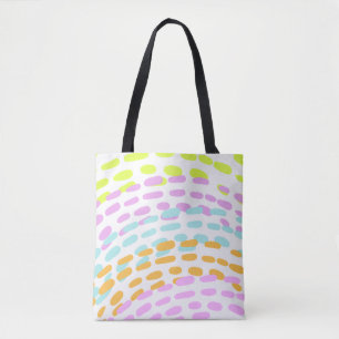 Neon 80-kleuren in dierenafdrukken tote bag