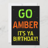 Neon 80's|90's Flashback Hip Hop Birthday Foto Kaart (Voorkant)