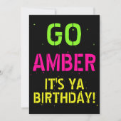 Neon 80's|90's Flashback Hip Hop Birthday Foto Kaart (Voorkant)