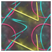 Neon 80s Abstract geometrisch patroon Stof (Close Up)