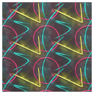 Neon 80s Abstract geometrisch patroon Stof