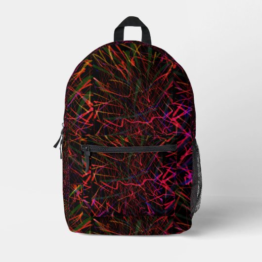 Neon 80's bedrukte rugzak (Voorkant)