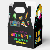 Neon 80's Birthday Party Personalized Bedankdoosjes (Geopend)