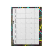 Neon 80s Blank Agenda Notitieblok (Linkerzijde)