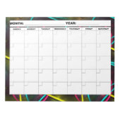 Neon 80s Blank Agenda Notitieblok (Voorkant)