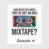 Neon '80s Cassettebandje: Omarm de Retro Vibes Sticker (Vel)