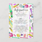 Neon 80's Retro Funny Snoep Pattern Informatiekaartje (Voorkant)