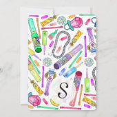 Neon 80's Retro Funny Snoep Pattern Kaart (Achterkant)