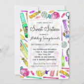 Neon 80's Retro Funny Snoep Pattern Kaart (Voorkant)