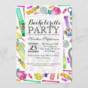 Neon 80's Retro Funny Snoep Pattern Kaart