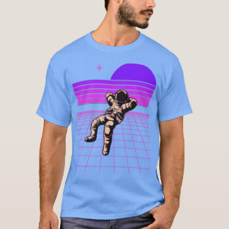 Neon 80s Retro Spaceman Design T-shirt