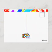 Neon 80's Thema |40 en Vliegen Hip Hop 40e Verjaar Briefkaart (Achterkant)