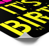 Neon 90's Hip Hop Birthday Party Poster (Hoek)