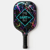 Neon 90s Party Pickleball Paddle (Voorkant)