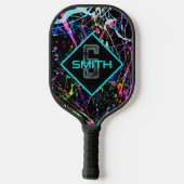 Neon 90s Party Pickleball Paddle (Achterkant)
