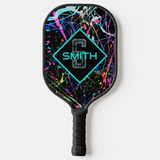Neon 90s Party Pickleball Paddle (Achterkant)