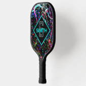 Neon 90s Party Pickleball Paddle (Links)