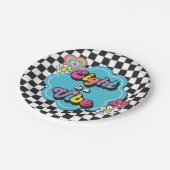 Neon 90s Retro Acht is een Vibe 8e verjaardag Papieren Bordje (Gekanteld)