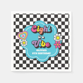Neon 90s Retro Eight is a Vibe 8ste Verjaardag Servet