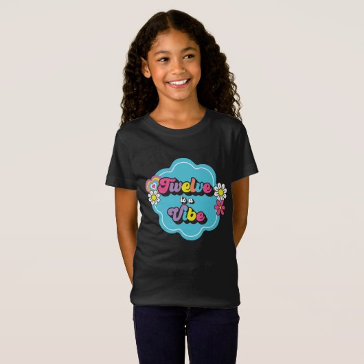 Neon 90s Retro Eleven is een vibe 12e verjaardag T-shirt (Voorkant volledig)