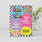 Neon 90s Retro Five viert vijfde verjaardag Kaart (Staand voorkant)