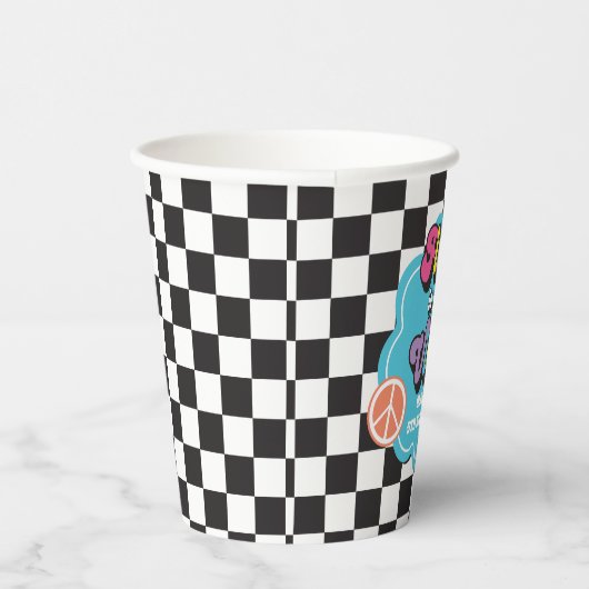 Neon 90s Retro Five viert vijfde verjaardag Papieren Bekers (Rechts)