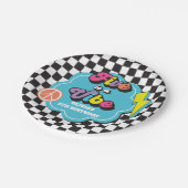 Neon 90s Retro Five viert vijfde verjaardag Papieren Bordje (Gekanteld)