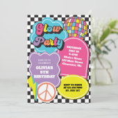 Neon 90s Retro Glow Verjaardag Kaart (Staand voorkant)