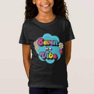 Neon 90s Retro Seven is a Vibe 7de verjaardag T-shirt