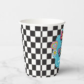 Neon 90s Retro Six viert zesde verjaardag Papieren Bekers (Rechts)