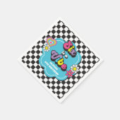 Neon 90s Retro Six viert zesde verjaardag Servet (Hoek)