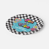 Neon 90s Retro Ten is een vibe 10e verjaardag Papieren Bordje (Gekanteld)