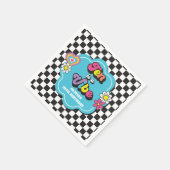 Neon 90s Retro Ten is een vibe 10e verjaardag Servet (Hoek)